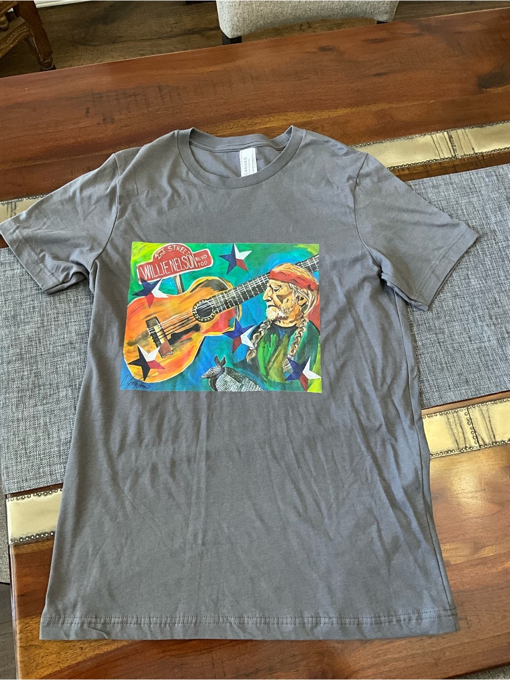 Bella Canvas Gray Crewneck Tee with Subtle Heather Texture